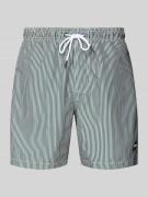 Shiwi Regular Fit Badehose mit Label-Patch Modell 'Mike' in Dunkelgrue...