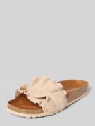 Verbenas Sandalette aus Leder Modell 'ROCIO SERRAJE VOLANTE' in Ecru, ...