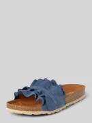 Verbenas Sandalette aus Leder Modell 'ROCIO SERRAJE VOLANTE' in Ocean,...