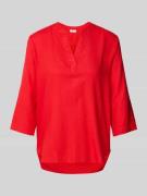 s.Oliver RED LABEL Regular Fit Blusentop aus Leinen-Viskose-Mix in Rot...