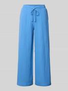 Christian Berg Woman Wide Leg Stoffhose in verkürzter Passform in Blau...