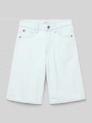 Garcia Bermudas im 5-Pocket-Design mit Label-Details in Hellblau, Größ...