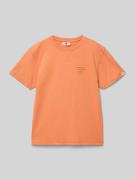 Garcia T-Shirt mit Statement-Print und Rundhalsausschnitt in Orange, G...