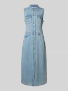 DKNY Jeanskleid mit Umlegekragen in Jeansblau, Größe M