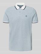 MCNEAL Poloshirt mit Label-Stitching in Rauchblau, Größe L