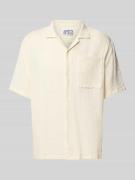 JAKE*S STUDIO MEN Freizeithemd mit Knopfleiste in Offwhite, Größe S