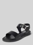 Tamaris Sandalette aus Leder mit Klettverschluss in Black, Größe 37
