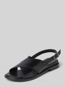 Tamaris Sandalette aus Leder mit Riemen und Dornschließe in Black, Grö...