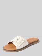 Tamaris Pantoletten mit Dornschließe in Weiss, Größe 37