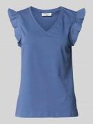 Marc O'Polo Denim Tanktop mit Volantärmel in Rauchblau, Größe XL