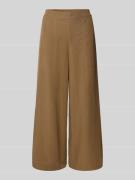 Marc O'Polo Wide Leg Culotte aus Lyocell-Leinen-Mix in Camel, Größe 42