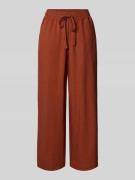 Soyaconcept Straight Leg Leinenhose mit Tunnelzug Modell 'Ina' in Rost...