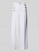 SEDUCTIVE Hose aus mit Leinen-Anteil Modell 'Bridget' in Offwhite, Grö...