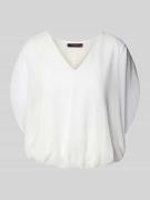 Vera Mont Relaxed Fit Blusenshirt mit V-Ausschnitt in Weiss, Größe 48