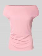 Lauren Ralph Lauren T-Shirt mit U-Boot-Ausschnitt in Altrosa, Größe M