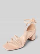 Tamaris Sandalette in schimmernder Optik mit Blockabsatz in Rose Gold,...