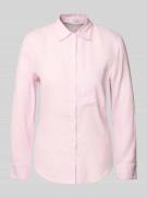 Mango Regular Fit Leinenbluse mit Brusttasche in Hellrosa, Größe S