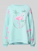 miss goodlife Sweatshirt mit Motiv-Print in Hellblau, Größe L