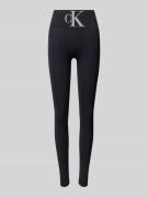 Calvin Klein Jeans Skinny Fit Leggings mit Logo-Print in Black, Größe ...