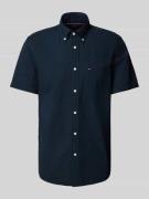 Tommy Hilfiger Regular Fit Kurzarmhemd aus Seersucker-Baumwolle in Mar...