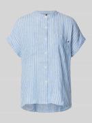 Tommy Hilfiger Relaxed Fit Leinenbluse mit kurzen Ärmeln in Marine, Gr...