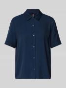 Tommy Hilfiger Relaxed Fit Bluse mit kurzem Arm in Marine, Größe 38