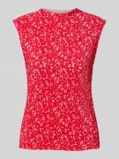 Pieces Slim Fit Top mit Crêpe-Verarbeitung Modell 'FLORA' in Hellblau,...