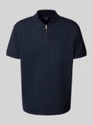 MCNEAL Poloshirt mit kurzem Reißverschluss in Dunkelblau, Größe XL