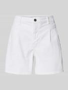 Rich & Royal Relaxed Fit Jeansshorts mit Bundfalten in Weiss, Größe 27