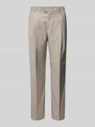 MCNEAL Regular Fit Anzughose mit Bundfalten in Beige, Größe 44