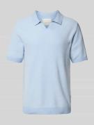 Jack & Jones Premium Regular Fit Poloshirt mit V-Ausschnitt in Bleu, G...
