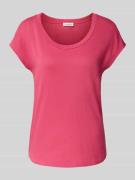 Marc O'Polo Regular Fit T-Shirt aus reiner Baumwolle in Pink, Größe L