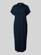 OPUS Midikleid mit Umlegekragen Modell 'Wannie' in Dunkelblau, Größe 3...