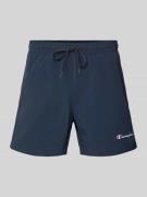 CHAMPION Regular Fit Badehose mit Label-Stitching in Marine, Größe L