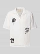 Only & Sons Regular Fit Leinenhemd mit Motiv-Stitching Modell 'CAIDENL...