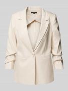 comma Slim Fit Blazer mit Leinen-Anteil in Sand, Größe 44