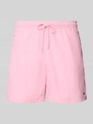 Tommy Hilfiger Regular Fit Badeshorts mit Logo-Stitching in Rosa, Größ...