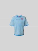 Diesel Relaxed Fit T-Shirt in Denim-Optik in Jeansblau, Größe L