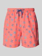 MCNEAL Badehose mit elastischem Bund in Hellrot, Größe L