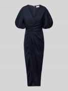 V by Vera Mont Cocktailkleid in Wickel-Optik in Dunkelblau, Größe 34