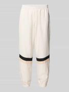 CARLO COLUCCI Sweatpants mit elastischem Bund in Offwhite, Größe XXL