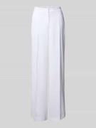 Luisa Cerano Straight Leg Leinenhose mit Bügelfalten in Weiss, Größe 4...