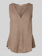ZABAIONE Regular Fit Leinenblusentop mit V-Ausschnitt Modell 'Lu44cia'...