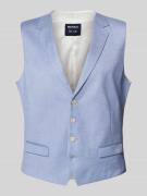 MCNEAL Slim Fit Weste mit Leinen-Anteil in Blau, Größe 46