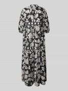 Emily Van den Bergh Midikleid mit V-Ausschnitt in BLACK, Größe 36