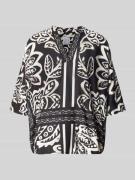 Emily Van den Bergh Blusenshirt mit V-Ausschnitt in BLACK, Größe 38