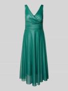TROYDEN COLLECTION Cocktailkleid in Wickel-Optik in Mint, Größe 38