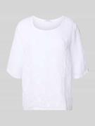 ZABAIONE Loose Fit Blusenshirt aus reinem Leinen in Weiss, Größe L