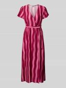 Colourful Rebel Wickelkleid mit Bindegürtel Modell 'Ava' in Pink, Größ...