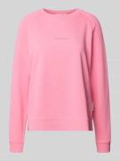 Marc O'Polo Denim Sweatshirt mit Label-Print in Pink, Größe M